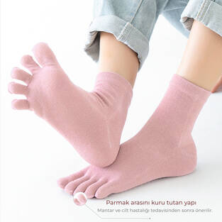 Bolero - Bayan Pembe Parmak Çorap - B24 (1)