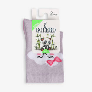 Bolero - Bolero 2'li Dikişsiz Kız Çocuk Bambu Çorap - C35 (1)