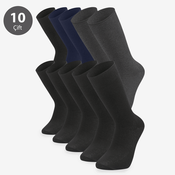 Bolero Large Size 10-Pack Men's Socks